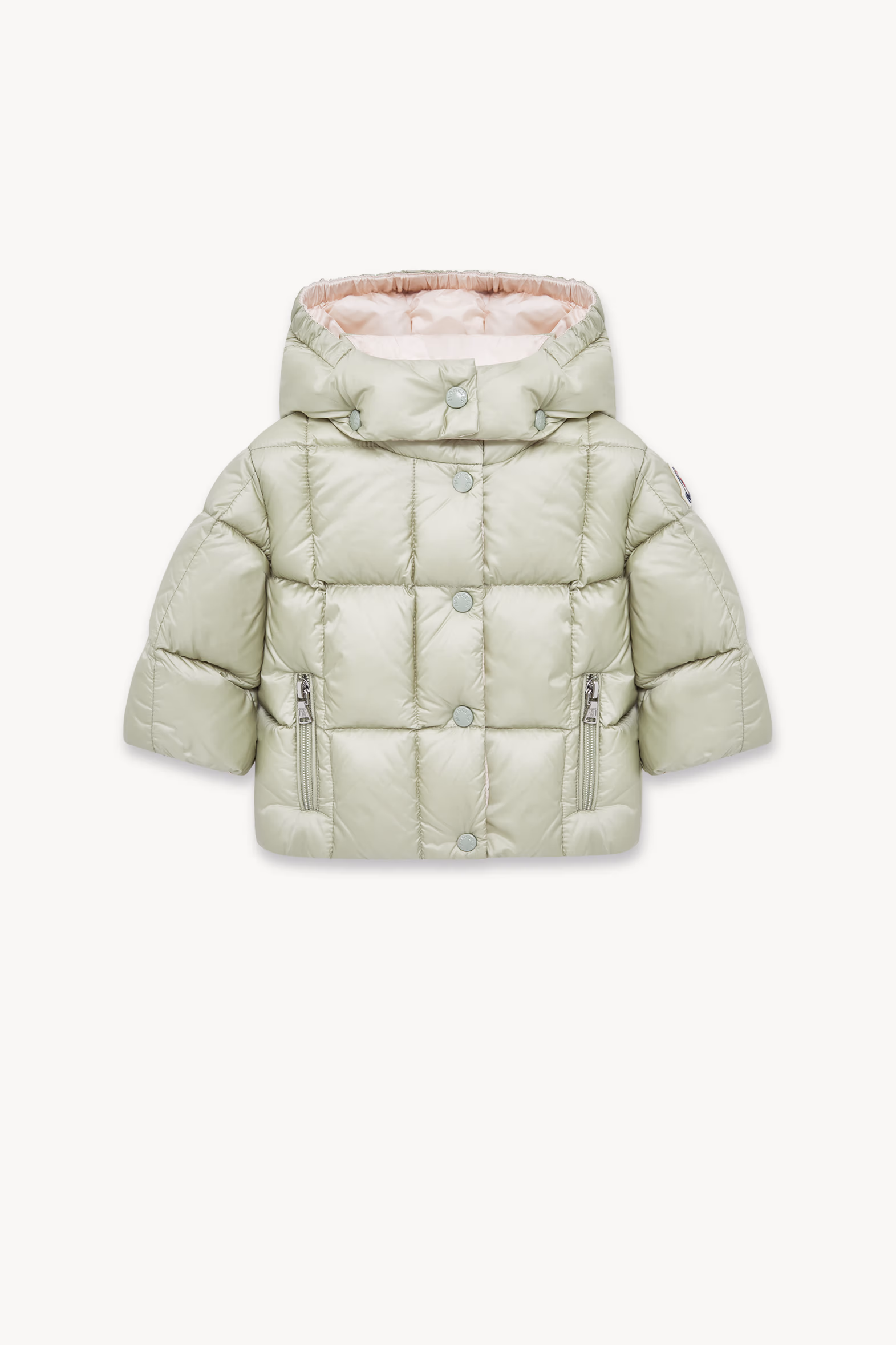 Parana Hooded Down Jacket Girl Light Green Moncler 0